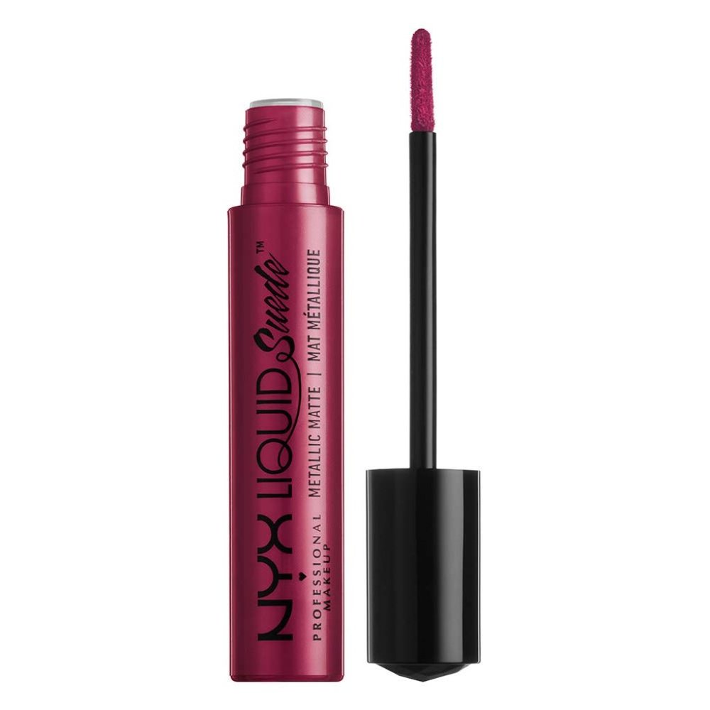 Pure Society (Deep Violet With Blue Pearl) Liquid Suede Metallic Matte Lipstick - Picture 3 of 14